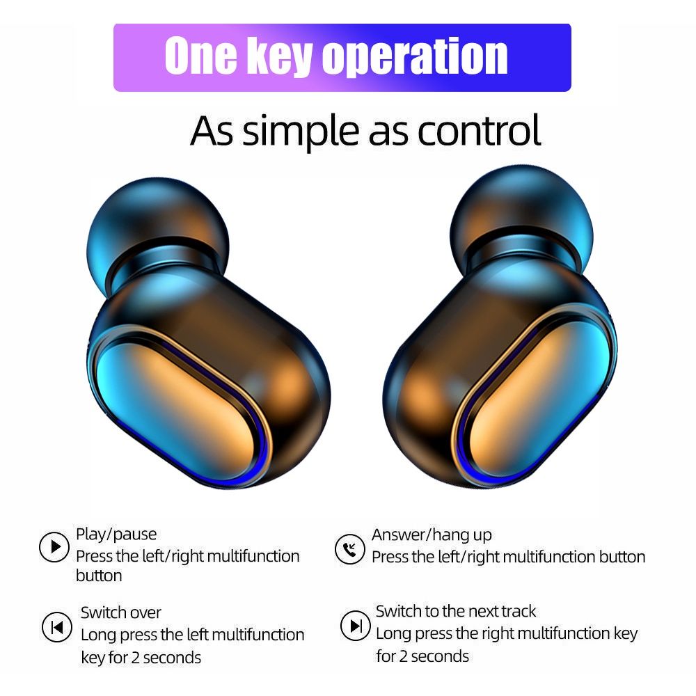 JQSEN E7S TWS Earphones Bluetooth Earphone inPods Wireless Headphone Earbuds Sports Headsets For All Phone earpods Noise Cancelling Wireless bluetooth earphones gaming earphones with microphone Earbud