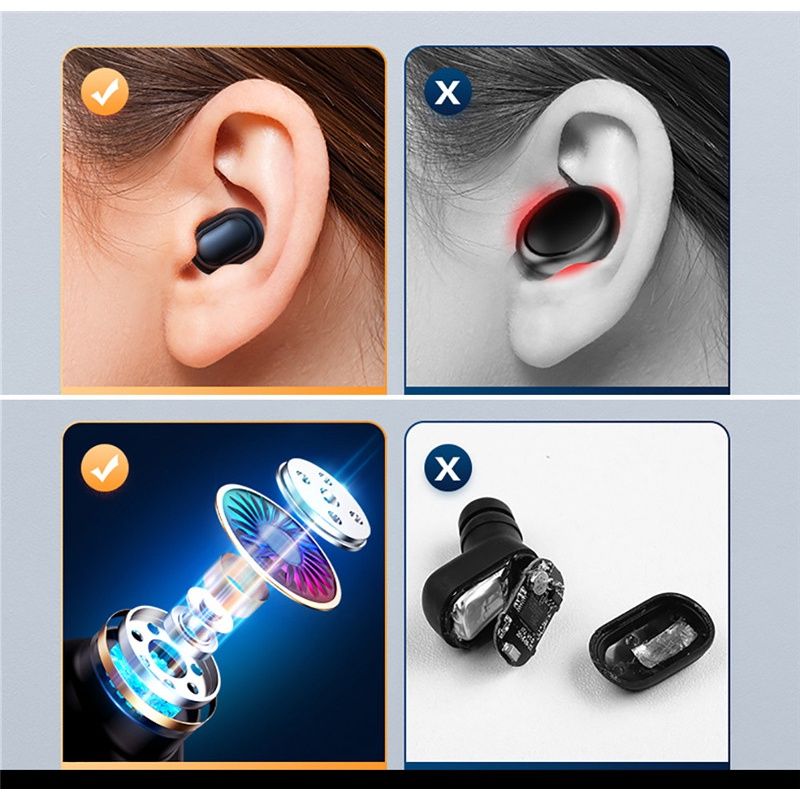 JQSEN E7S TWS Earphones Bluetooth Earphone inPods Wireless Headphone Earbuds Sports Headsets For All Phone earpods Noise Cancelling Wireless bluetooth earphones gaming earphones with microphone Earbud