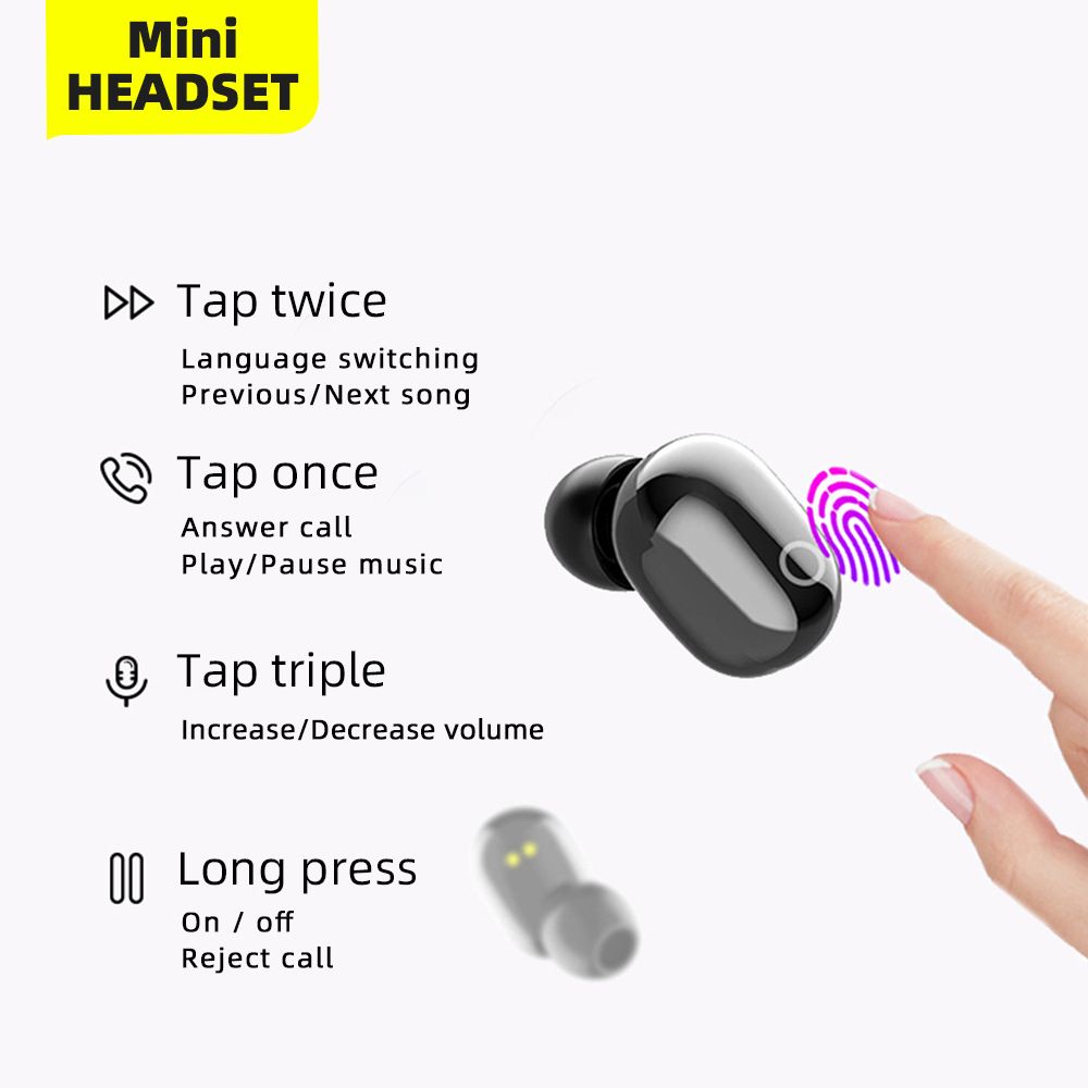 JQSEN E7S TWS Earphones Bluetooth Earphone inPods Wireless Headphone Earbuds Sports Headsets For All Phone earpods Noise Cancelling Wireless bluetooth earphones gaming earphones with microphone Earbud