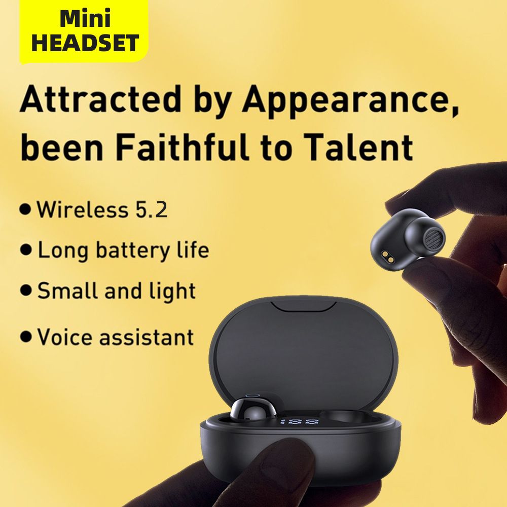 JQSEN E7S TWS Earphones Bluetooth Earphone inPods Wireless Headphone Earbuds Sports Headsets For All Phone earpods Noise Cancelling Wireless bluetooth earphones gaming earphones with microphone Earbud