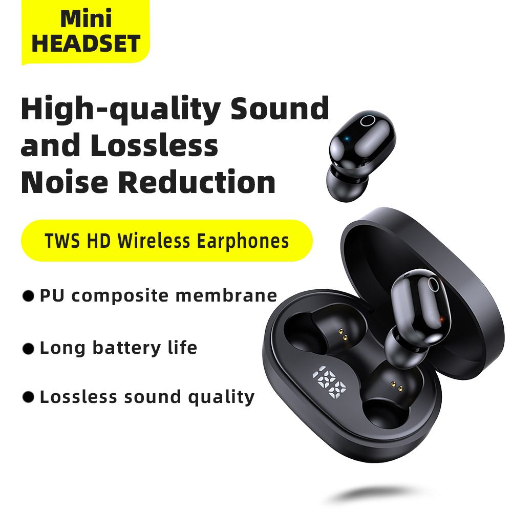 JQSEN E7S TWS Earphones Bluetooth Earphone inPods Wireless Headphone Earbuds Sports Headsets For All Phone earpods Noise Cancelling Wireless bluetooth earphones gaming earphones with microphone Earbud