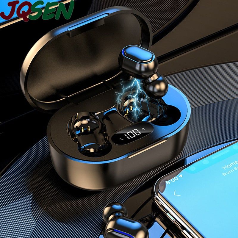 JQSEN E7S TWS Earphones Bluetooth Earphone inPods Wireless Headphone Earbuds Sports Headsets For All Phone earpods Noise Cancelling Wireless bluetooth earphones gaming earphones with microphone Earbud