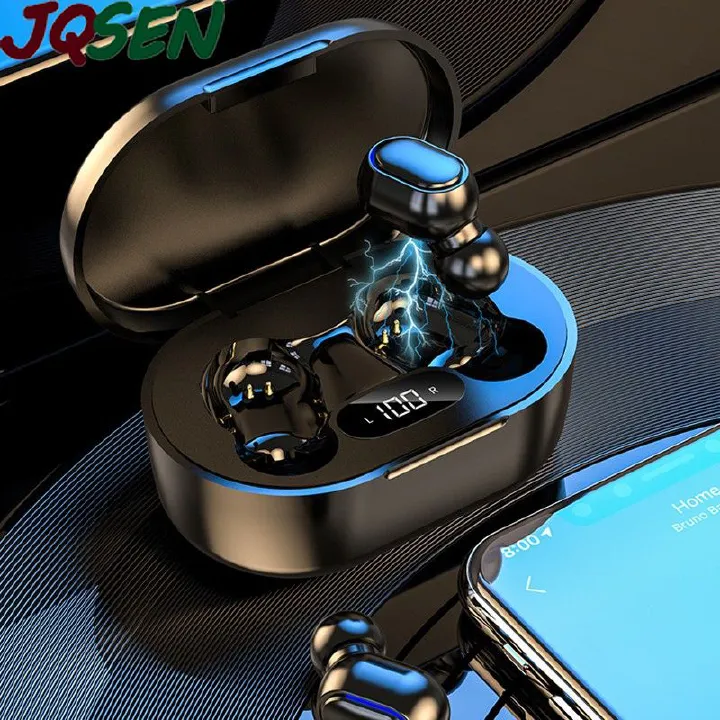 JQSEN E7S TWS Earphones Bluetooth Earphone inPods Wireless Headphone Earbuds Sports Headsets For All Phone earpods Noise Cancelling Wireless bluetooth earphones gaming earphones with microphone Earbud