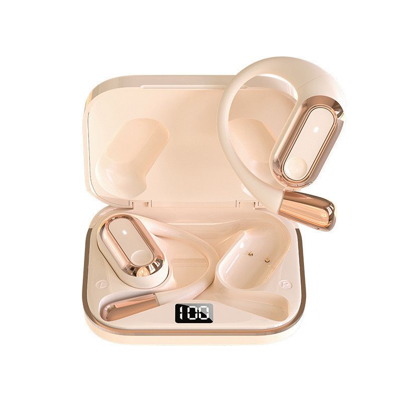 JQSEN Hanging Ear Bluetooth earphones wireless Intelligent AI voice technology OWS Hanging Ear Earbuds S108 Bluetooth Headset Long Battery Life Noise Cancelling Wireless Headset Fast Charging Earbuds