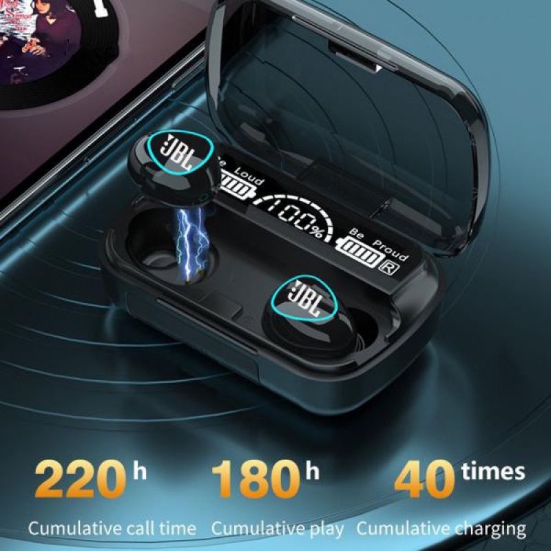 JQSEN Earbuds Earphones Gaming M10 TWS True wireless headset Bluetooth Headphone Bluetooth Earphone Canceling Headset Waterproof Sport Earbuds with Mic Stereo Misuc Earphone Waterproof Sports earpods