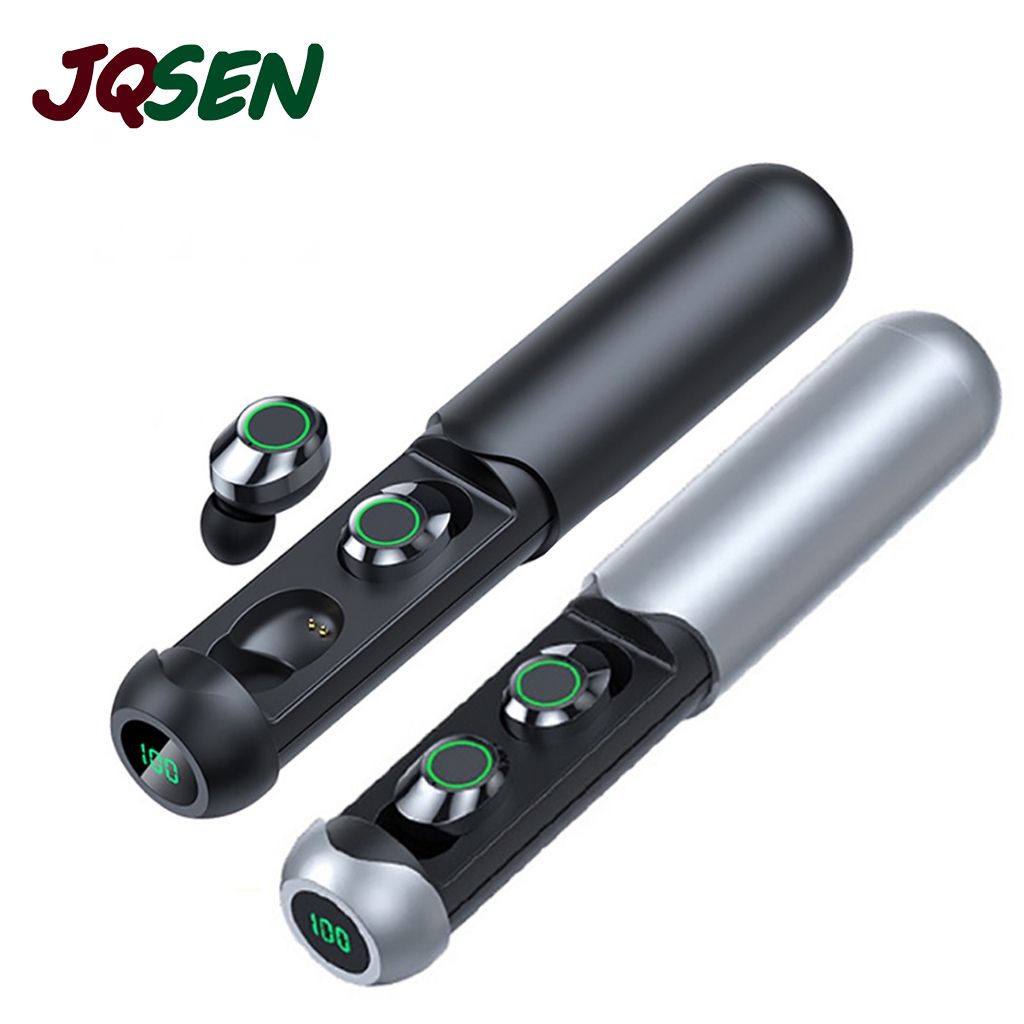 JQSEN Wireless Earphone BQ40 5.3 Bluetooth Earphones with Microphone In-ear Headphones TWS Game Headset waterproof noise reduction Touch Control Sports Earbuds for All Smartphones