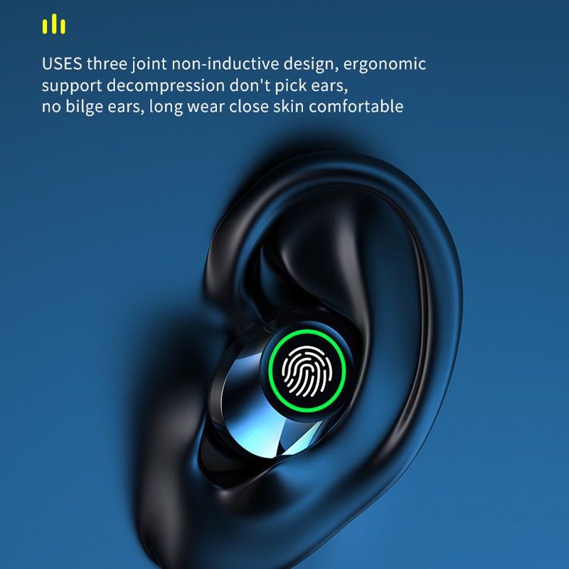 JQSEN Wireless Earphone BQ40 5.3 Bluetooth Earphones with Microphone In-ear Headphones TWS Game Headset waterproof noise reduction Touch Control Sports Earbuds for All Smartphones