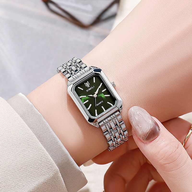 JQSEN Women's Watch Light Luxury Steel Band Female Student Fashion Casual Square Quartz Watch Analog Watch Gold Watch for woman Valentine's Day present girlfriend gift mother's day gift ladies watch