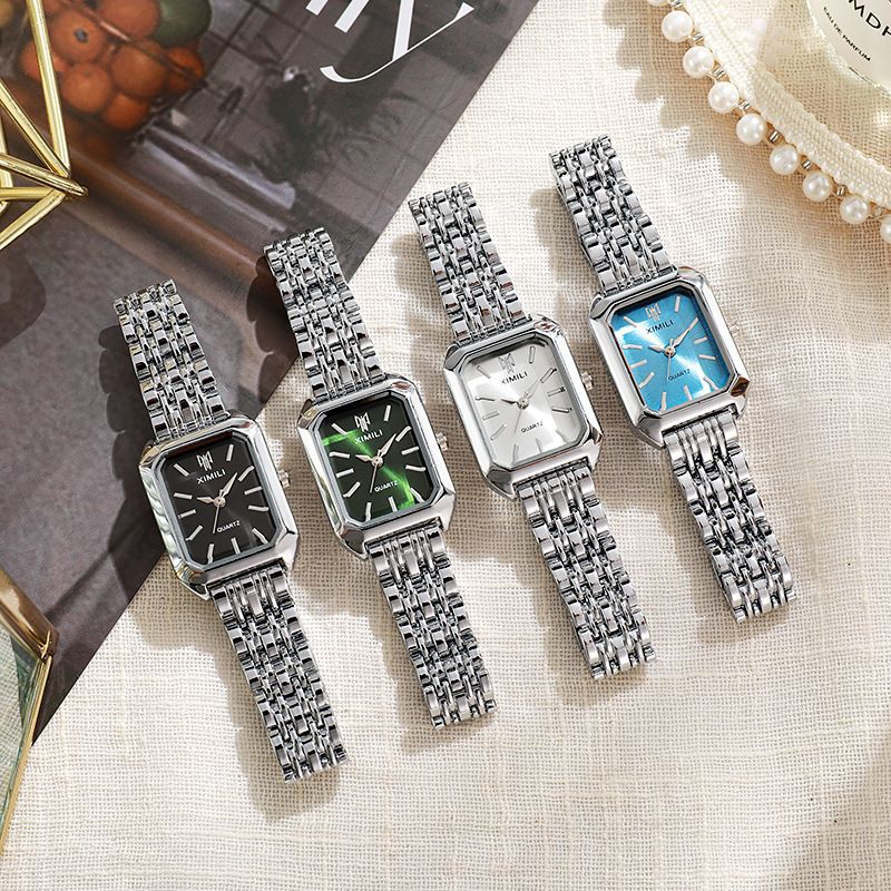 JQSEN Women's Watch Light Luxury Steel Band Female Student Fashion Casual Square Quartz Watch Analog Watch Gold Watch for woman Valentine's Day present girlfriend gift mother's day gift ladies watch