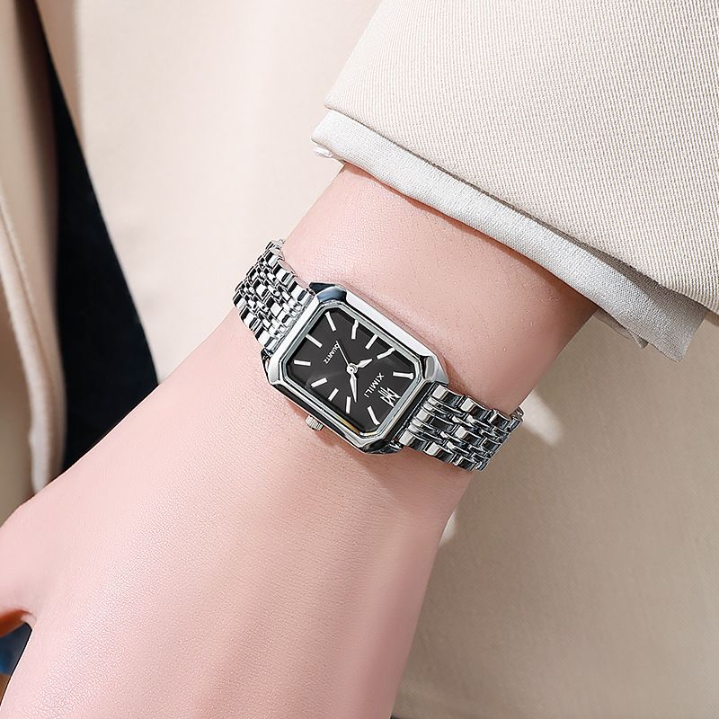 JQSEN Women's Watch Light Luxury Steel Band Female Student Fashion Casual Square Quartz Watch Analog Watch Gold Watch for woman Valentine's Day present girlfriend gift mother's day gift ladies watch