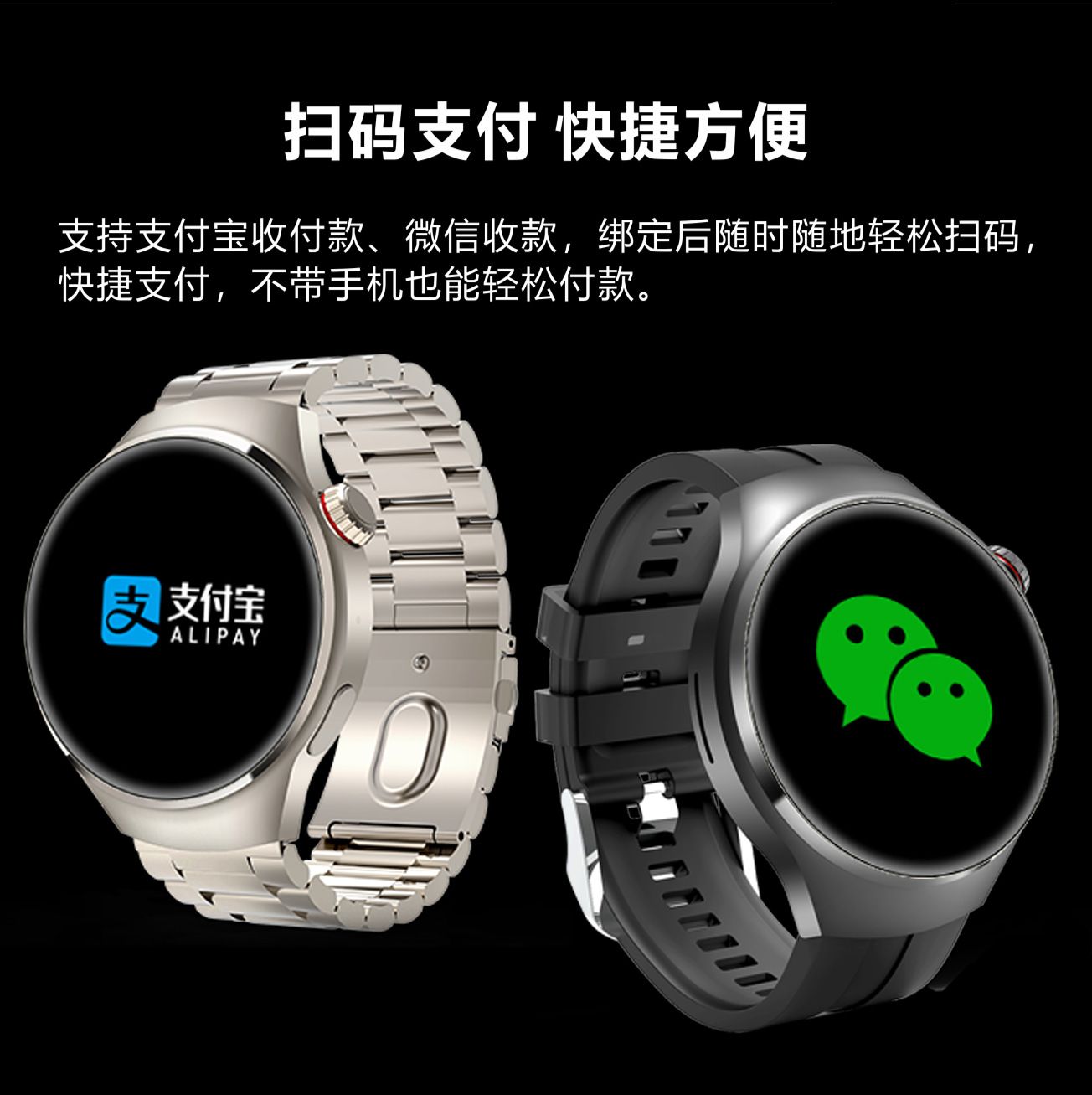 JQSEN G7 MAX smart watch round screen NFC heart rate Monitoring Bluetooth call sports smart watch for Men Woman smart bracelet for Android IOS Men Smartwatches with 2 pcs strap