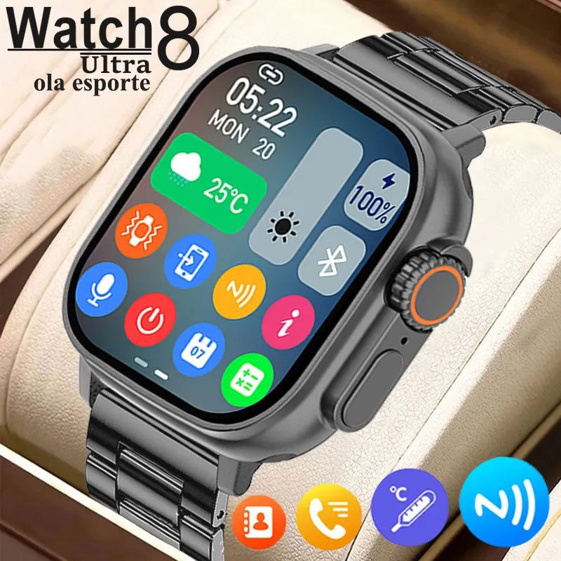 JQSEN Watch 8 Ultra Smart watch Series 8 Men's Smartwatch Waterproof Heart Rate Monitoring Couple Watch IOS Android Bluetooth call Fitness Tracker sports smart watch for Woman smart bracelet S8 Ultra
