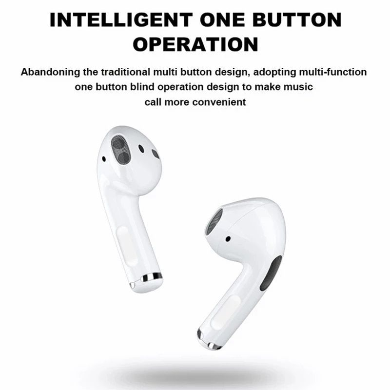 JQSEN Earphones Pro 4 TWS Wireless Headsets Bluetooth Headphone Music Earbuds White Air Pods For iPhone Android Wireless earphone Wireless Bluetooth earphone Ouger G70 waterproof wireless earbuds