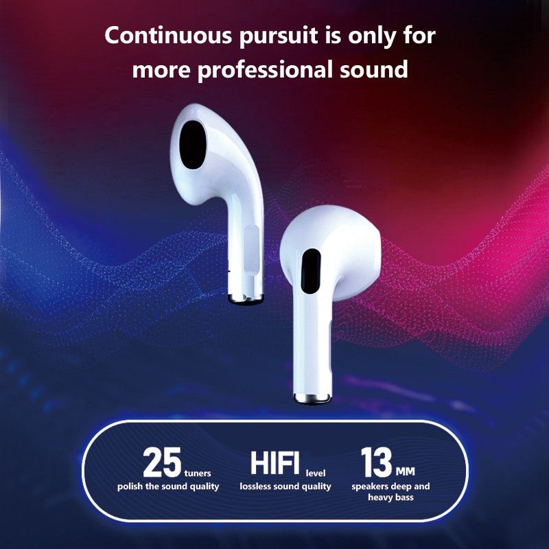 JQSEN Earphones Pro 4 TWS Wireless Headsets Bluetooth Headphone Music Earbuds White Air Pods For iPhone Android Wireless earphone Wireless Bluetooth earphone Ouger G70 waterproof wireless earbuds