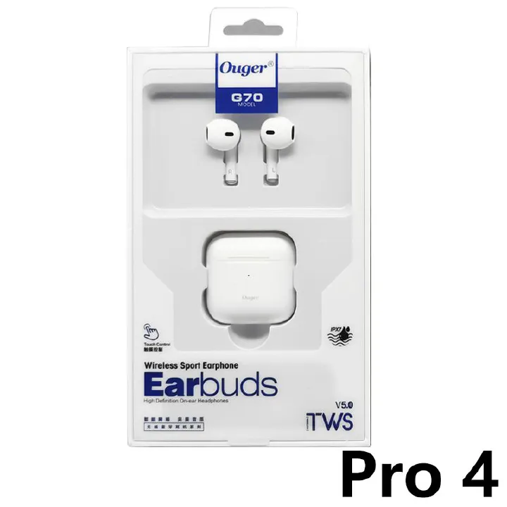 Ouger G70 pro 4 pro 6 TWS True Wireless Bluetooth earphone wireless Earbuds Noise Reduction touch control gaming Wireless earphone with Mic HD Stereo Headphone Bluetooth headset for Android iPhone