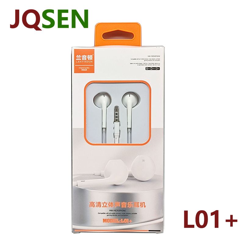 JQSEN 3.5mm mobile phone wired earphones suitable for OPPO XIAOMI Huawei VIVO Android round hole in-ear harf-in-ear wired earphones Hi Res HD Stereo 3.5 mm Wired Earphone With Microphone
