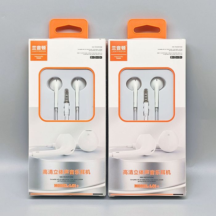 JQSEN 3.5mm mobile phone wired earphones suitable for OPPO XIAOMI Huawei VIVO Android round hole in-ear harf-in-ear wired earphones Hi Res HD Stereo 3.5 mm Wired Earphone With Microphone