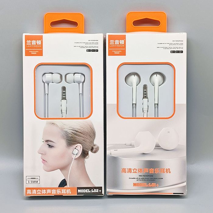 JQSEN 3.5mm mobile phone wired earphones suitable for OPPO XIAOMI Huawei VIVO Android round hole in-ear harf-in-ear wired earphones Hi Res HD Stereo 3.5 mm Wired Earphone With Microphone