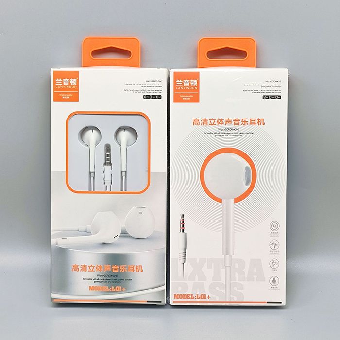 JQSEN 3.5mm mobile phone wired earphones suitable for OPPO XIAOMI Huawei VIVO Android round hole in-ear harf-in-ear wired earphones Hi Res HD Stereo 3.5 mm Wired Earphone With Microphone