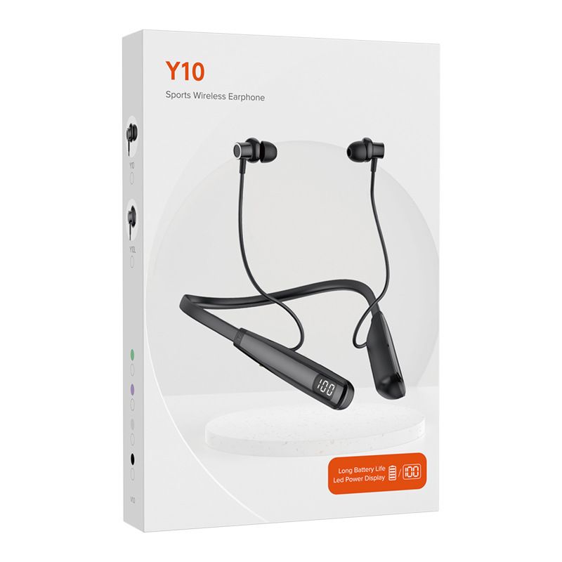 JQSEN Y10 80 Hours Wireless Bluetooth Earphone Neck-Mounted Bluetooth 5.3 Headphones Super Bass Earphones in ear Sport Headset Wireless Earbuds Intelligent Noise Reduction Gaming Headphone with Mic