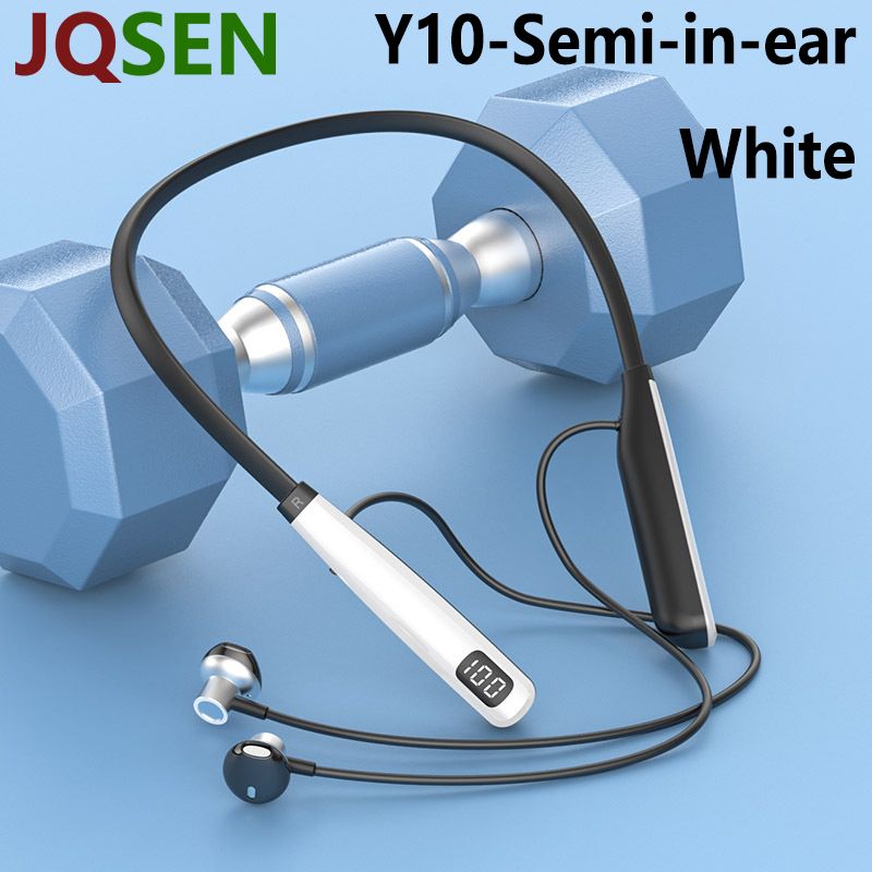 JQSEN Y10 80 Hours Wireless Bluetooth Earphone Neck-Mounted Bluetooth 5.3 Headphones Super Bass Earphones in ear Sport Headset Wireless Earbuds Intelligent Noise Reduction Gaming Headphone with Mic