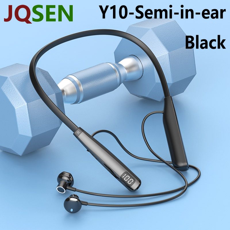 JQSEN Y10 80 Hours Wireless Bluetooth Earphone Neck-Mounted Bluetooth 5.3 Headphones Super Bass Earphones in ear Sport Headset Wireless Earbuds Intelligent Noise Reduction Gaming Headphone with Mic