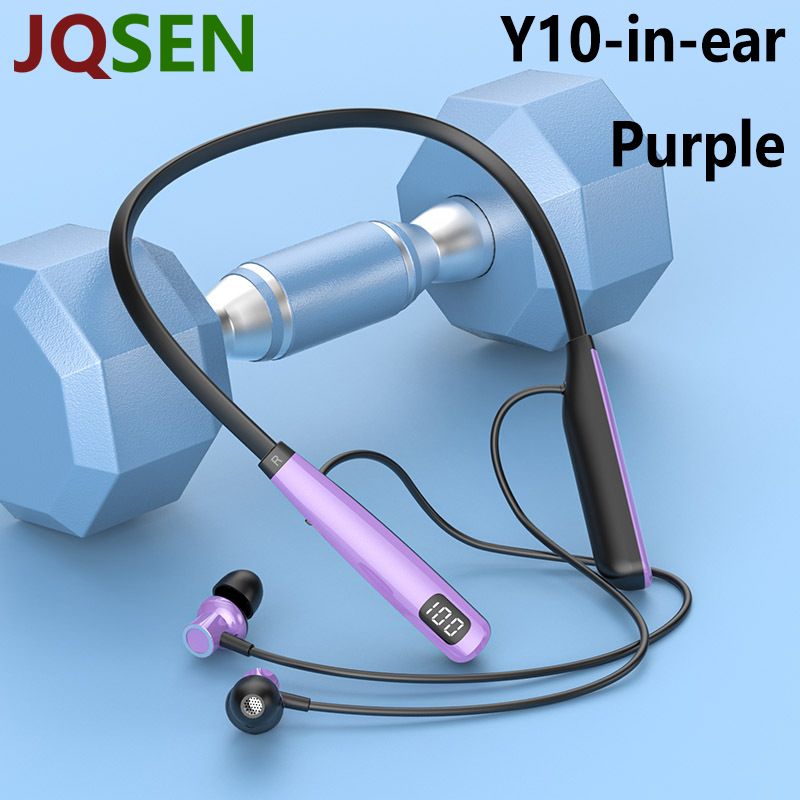 JQSEN Y10 80 Hours Wireless Bluetooth Earphone Neck-Mounted Bluetooth 5.3 Headphones Super Bass Earphones in ear Sport Headset Wireless Earbuds Intelligent Noise Reduction Gaming Headphone with Mic