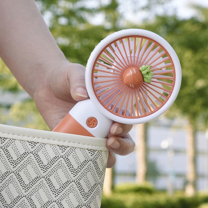 Portable Ultra-quiet USB Mini Handheld Wind Power Rechargeable Portable USB Fan With Phone Holder Slot Student Office Small Cooling Fans 5 Blades 1 Speed
