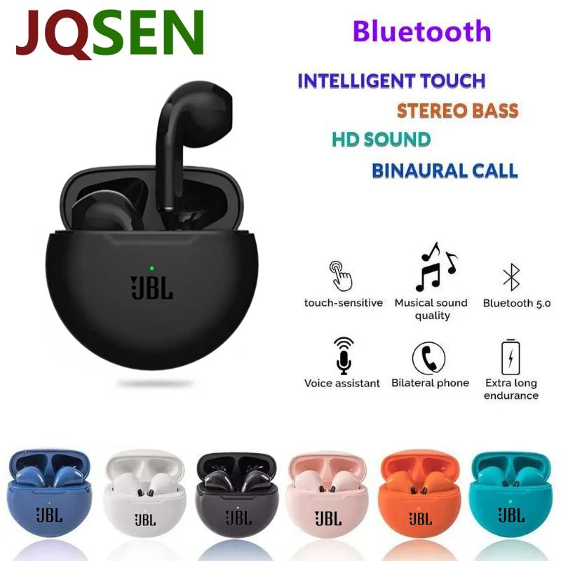JQSEN Air Pro 6 Wireless Earbuds TWS Bluetooth Earphone headset bluetooth wireless earphone Wireless Headphones with Microphone Fone Sports Noise Reduction Android gaming Earphone Earpods