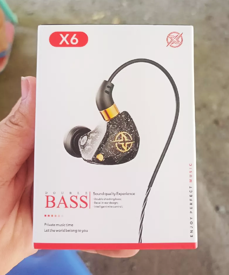 In-Ear Wired Earphone With Microphone Type C 3.5mm X6 earphones wired control wired headphone Monitor Earpiece Waterproof Gaming earphones Heavy Bass earbuds Hifi Stereo noise Canceling wired headsets