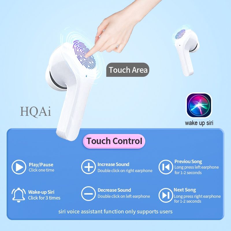 JQSEN Wireless Earphone Air31 In-Ear True TWS Bluetooth Headset Digital Display HIFI Stereo Transparent Compartment Waterproof Sport Gaming Bluetooth headphone Noise Canceling Wireless earpods earbuds