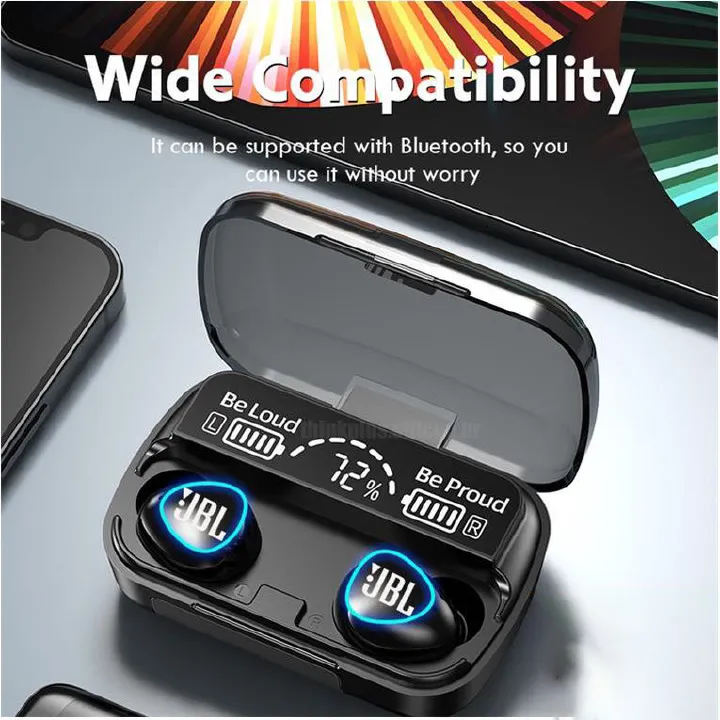 M10 Headphone TWS Earphone Bluetooth With Microphone Wireless Earbud HIFI In-ear Bass Bluetooth Headset Digital Display Waterproof Sports Gaming Bluetooth headphone Noise Canceling Wireless earpods
