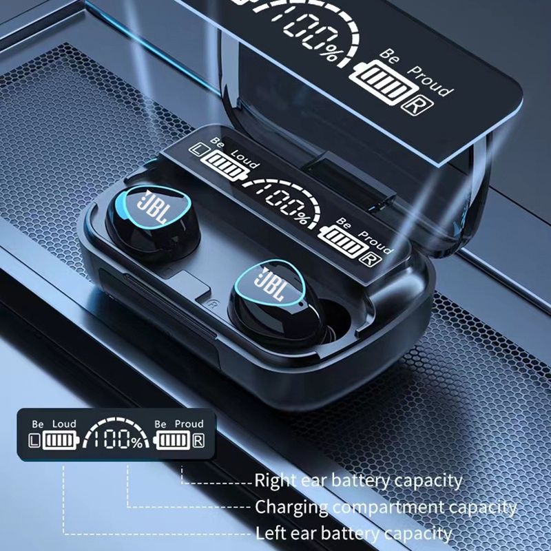 M10 Headphone TWS Earphone Bluetooth With Microphone Wireless Earbud HIFI In-ear Bass Bluetooth Headset Digital Display Waterproof Sports Gaming Bluetooth headphone Noise Canceling Wireless earpods