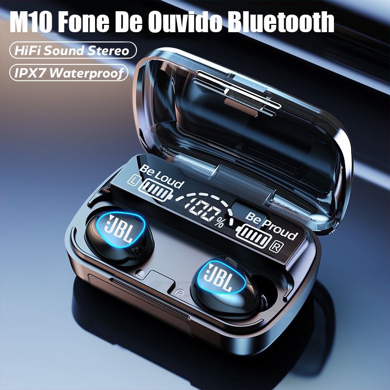 M10 Headphone TWS Earphone Bluetooth With Microphone Wireless Earbud HIFI In-ear Bass Bluetooth Headset Digital Display Waterproof Sports Gaming Bluetooth headphone Noise Canceling Wireless earpods