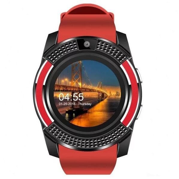 JQSEN V8 Smart Watch 0.3M Camera Smartwatch for both men and women supports SIM card TF Card Sync waterproof Sports Smart watch heart rate fitness Tracker Pedometer Watch for Men Alarm Clock Watches