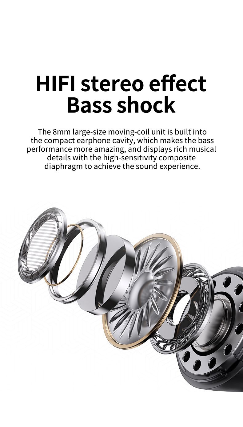 Gaming Wireless Earphone TM90 In-Ear Wireless earbuds True TWS Bluetooth earphone Wireless Headset Digital Display HIFI Stereo Transparent Waterproof Sports Bluetooth headphone Noise Canceling earpods