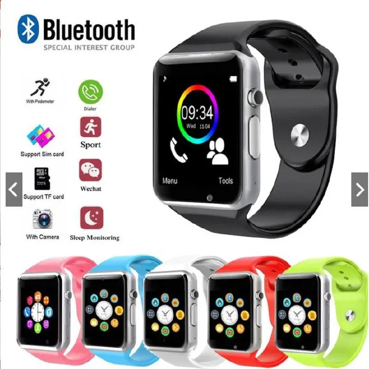 Smart Watches Support Insert SIM Card TF GSM Smart Phone Call Bluetooth Camera Men Women Sports Watches Smart Bracelet A1 Bluetooth Pedometer Sleep Tracker For Android Smartphone Women Smartwatches