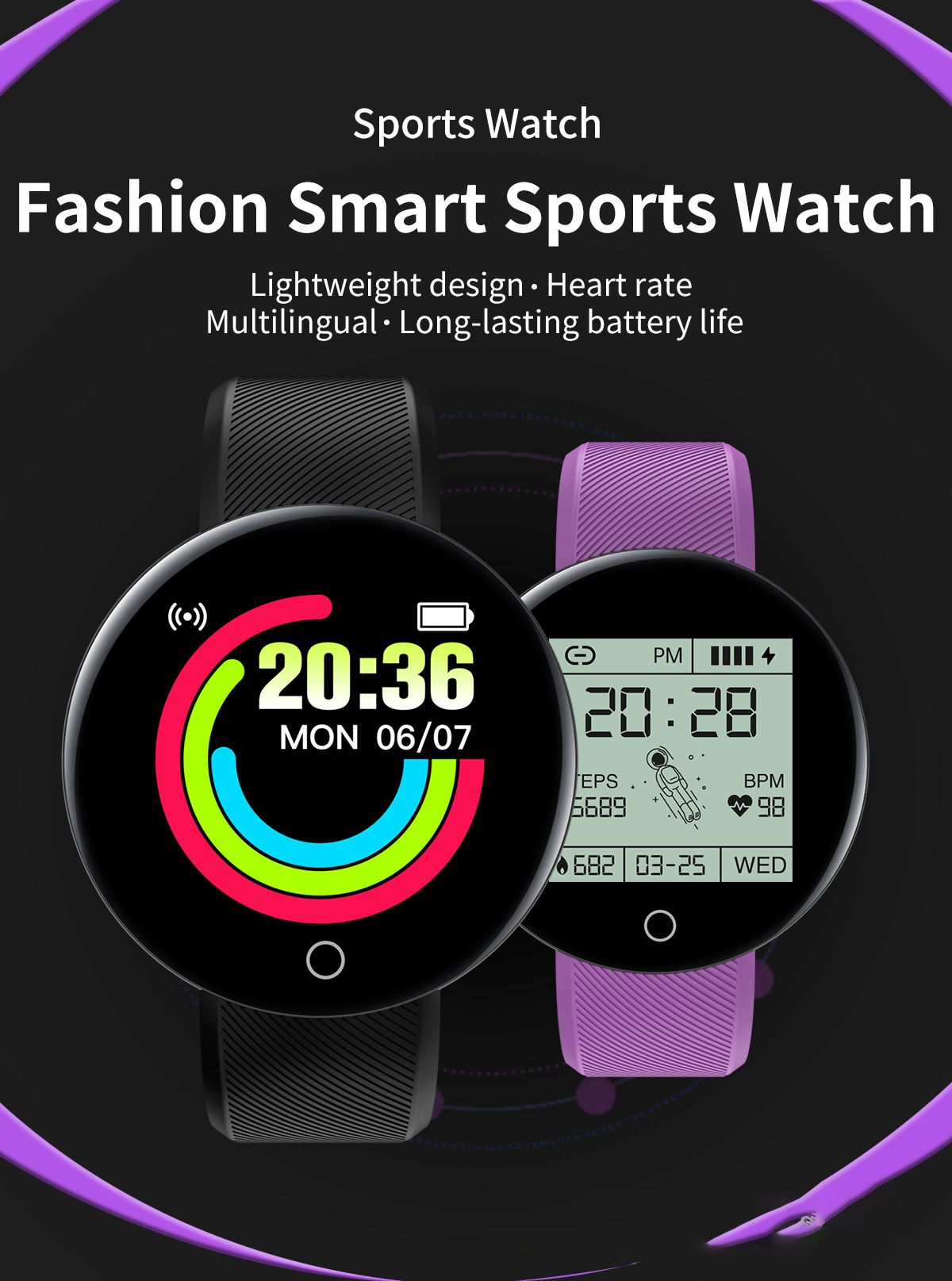 Men Women Smartwatch New Iwo Smart Watch D18 Smart Watches Round Waterproof with Fitness Tracker / Smartwatch with Bluetooth Male PK X8 FD68 HW16 W37 Unisex Watch Couple Watch Fashion Smart bracelet
