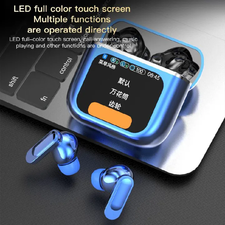 SE60 ANC ENC Noise Cancelling Tws Bluetooth Wireless Gaming in-ear Headphones Bluetooth Wireless Earbuds Earphones with Color Screen Wireless Earpods Bluetooth Headphone with Microphone Music Pods Bud