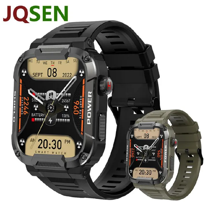 Men Smart Watch IP68 waterproof Smartwatches Outdoor Mountain climbing swimming Bluetooth-compatible Call Music Play Heart Rate Monitor Health Sports Bracelet Siri AI voice assistant Mk66 Smart Watch