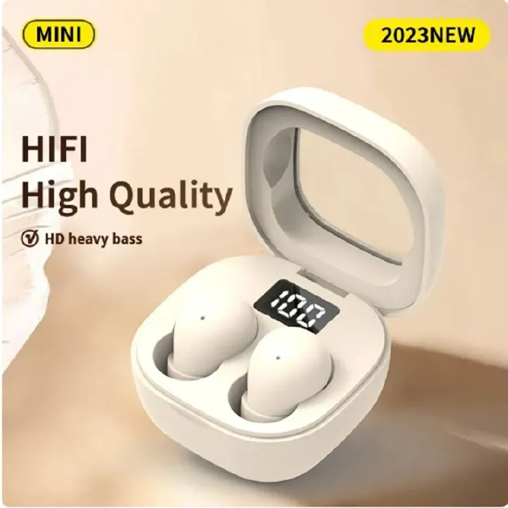 Fashion sk19 Bluetooth Headset Mini Ultra-Small Wireless Binaural Stereo Sports Miniature with Charging Bin tws Headset Lightweight Mini Sleep Bluetooth Earphone Wireless Earpods