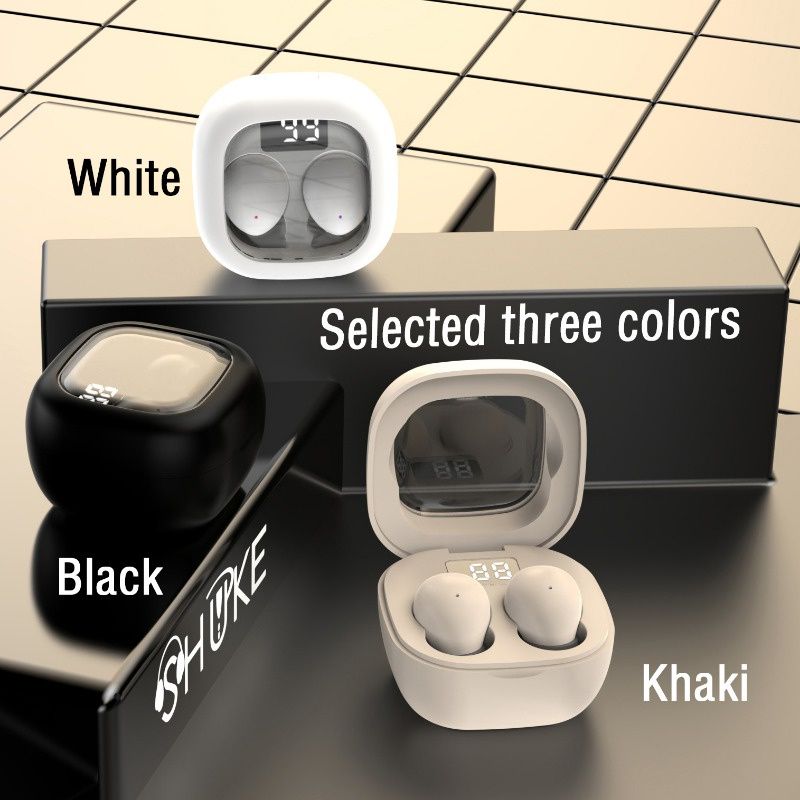 Fashion sk19 Bluetooth Headset Mini Ultra-Small Wireless Binaural Stereo Sports Miniature with Charging Bin tws Headset Lightweight Mini Sleep Bluetooth Earphone Wireless Earpods