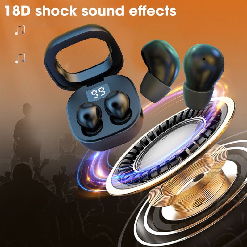 Fashion sk19 Bluetooth Headset Mini Ultra-Small Wireless Binaural Stereo Sports Miniature with Charging Bin tws Headset Lightweight Mini Sleep Bluetooth Earphone Wireless Earpods