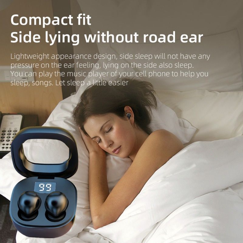 Fashion sk19 Bluetooth Headset Mini Ultra-Small Wireless Binaural Stereo Sports Miniature with Charging Bin tws Headset Lightweight Mini Sleep Bluetooth Earphone Wireless Earpods