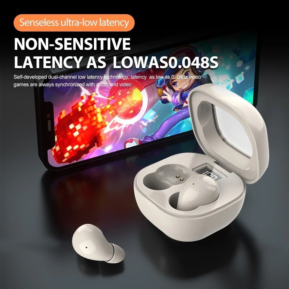 Fashion sk19 Bluetooth Headset Mini Ultra-Small Wireless Binaural Stereo Sports Miniature with Charging Bin tws Headset Lightweight Mini Sleep Bluetooth Earphone Wireless Earpods
