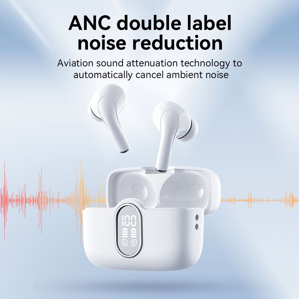 Long battery life low latency HIFI binaural Stereo wireless Bluetooth headset True Wireless Bluetooth Earphone Wireless Earbuds ANC noise cancelling Wireless Earpods Headphone LED battery Display