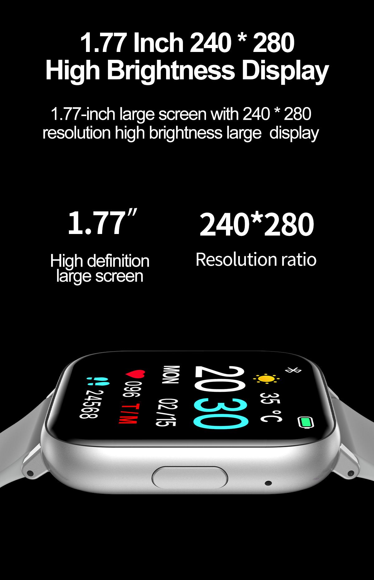 H9 smartwatch Square screen Women Men Smart Watch Fitness Tracker Sports Watches Kids Smart Watch Unisex Watch Couple Watch supports information reminders Bluetooth calls heart rate Alarm Clock
