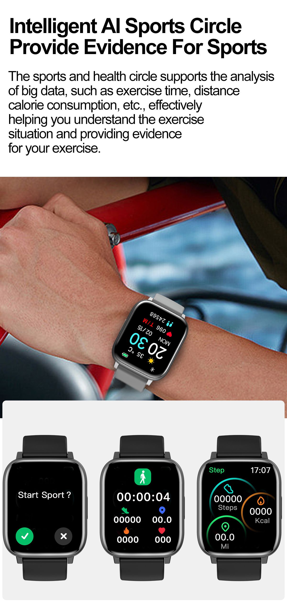 H9 smartwatch Square screen Women Men Smart Watch Fitness Tracker Sports Watches Kids Smart Watch Unisex Watch Couple Watch supports information reminders Bluetooth calls heart rate Alarm Clock