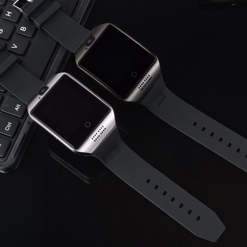 Digital Touch Screen Smart Watch With SIM Card Slot Q18 Smart Bracelet Camera Bluetooth Call Wristwatch SIM Card Women Smartwatch IOS Android Phones Support Whatsapp Facebook DZ09 Men Smart Watch