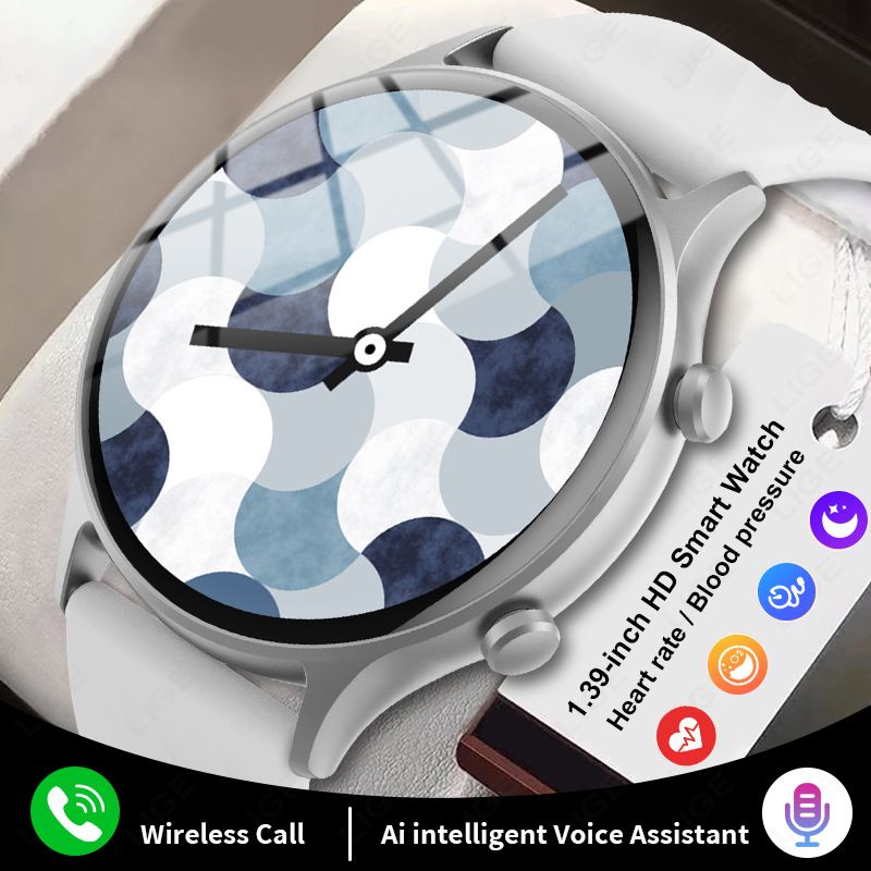 Bluetooth Call Smart Watch Women Men Sports Watch Smart voice assistant Couple Smartwatches Waterproof Smart Watch Heart Rate Monitoring Calories Pedometer Information notification Alarm Clock Watches